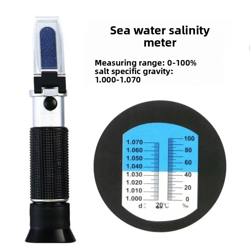 Refractometer Salinity - Handheld seawater salinity meter optical refractometer