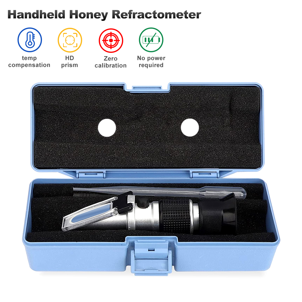 Refractometer Salinity - 3 in 1 Handheld Honey Refractometer