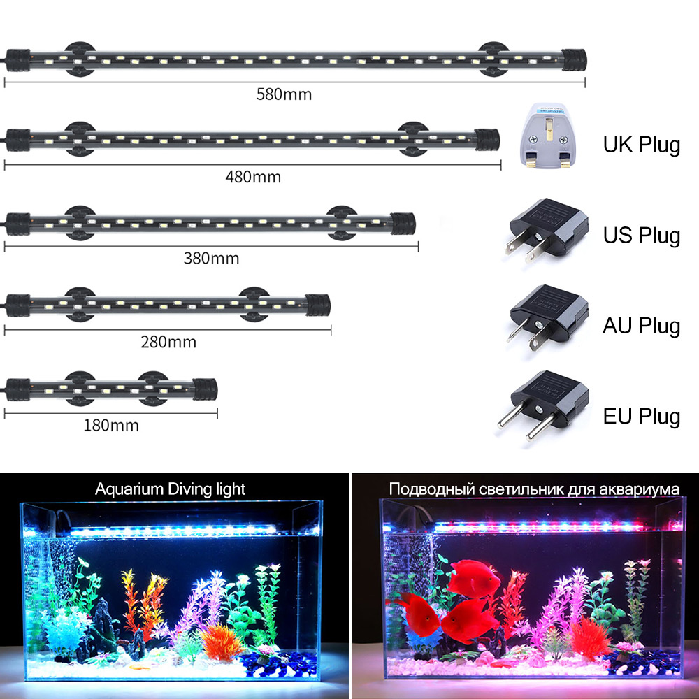 Aquarium Marine Lights - 90-260V Aquarium Light LED Waterproof Fish