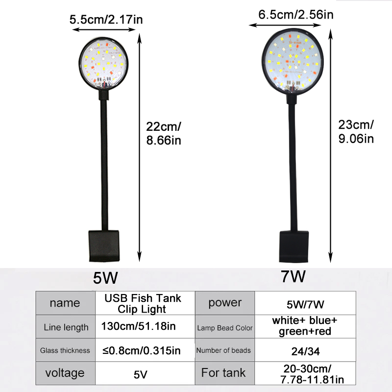 USB Aquarium LED Lamp Fish Tan - Aquarium Marine Lights recension och pris