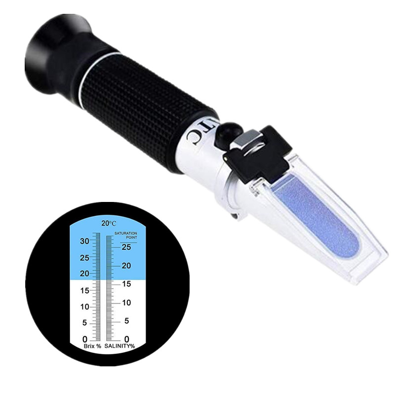 0-32% Sugar 0-28% Salt Portabl - Refractometer Salinity recension och pris