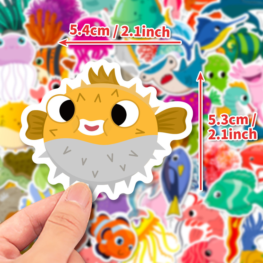 50Pcs Marine Life Stickers - C - Aquarium Innovative Marine recension och pris