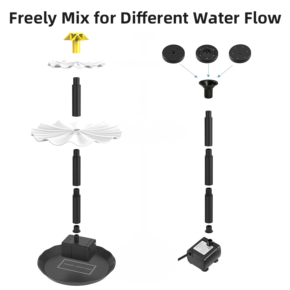 Solar Fountain Pump for Bird B - Aquarium Marine Lights recension och pris