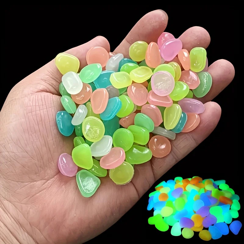50-200pcs Glow in The Dark Peb - Aquarium Marine Plants recension och pris