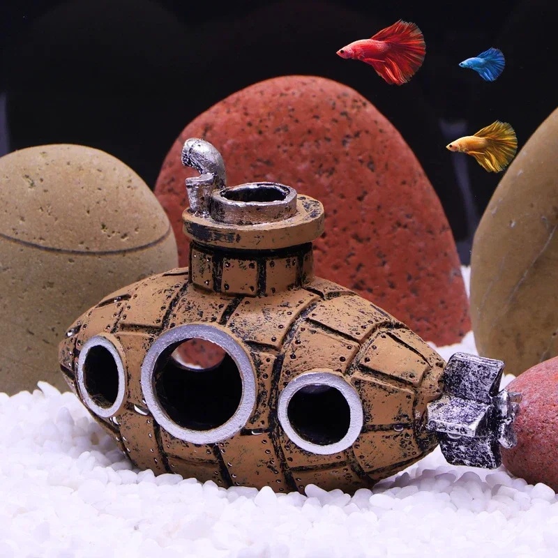 Resin Submarine Ornaments Aqua - Aquarium Innovative Marine recension och pris