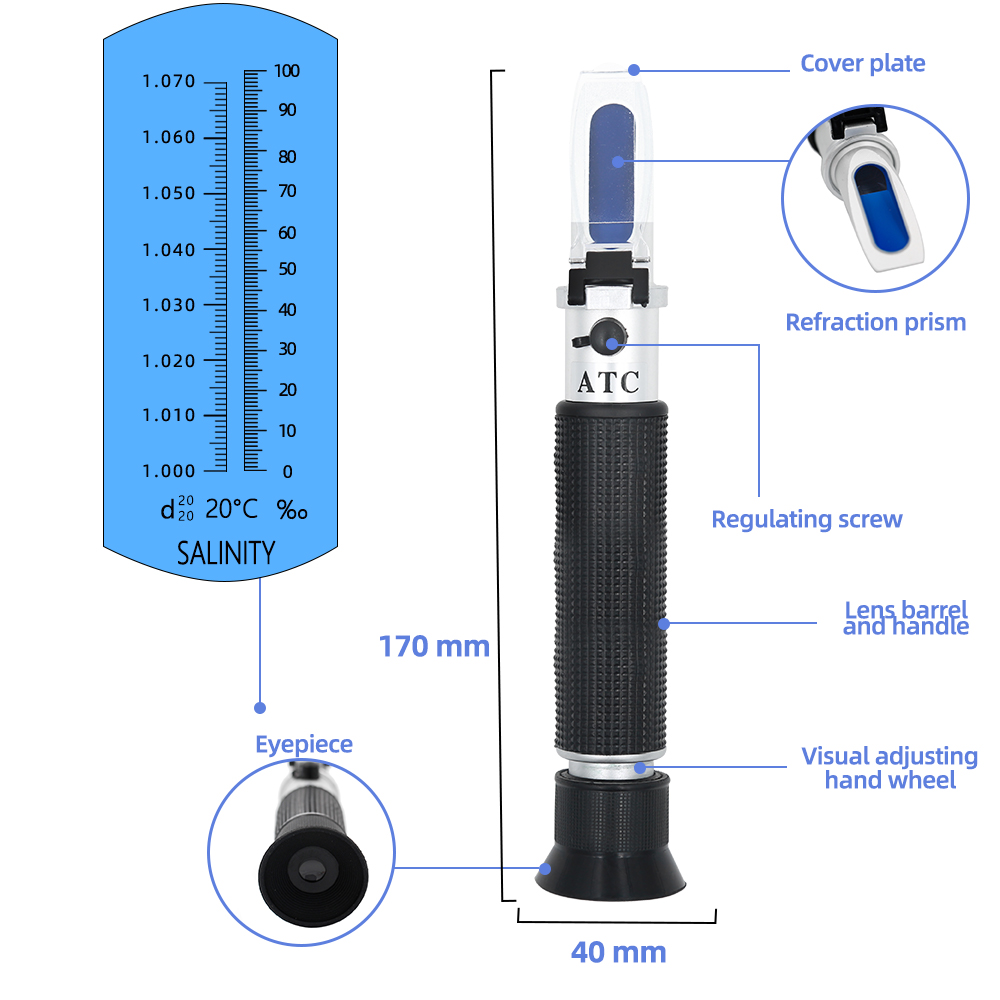 Handheld Salinity Refractomete - Refractometer Salinity recension och pris