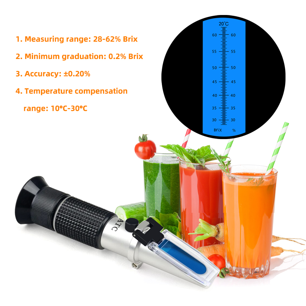Professional 28-62% Brix Refra - Refractometer Salinity recension och pris