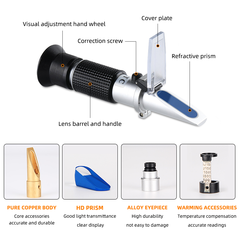 Professional 28-62% Brix Refra - Refractometer Salinity recension och pris